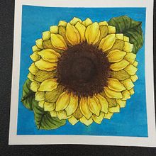 sunflower. Projekt z dziedziny  Sztuki piękne, Fotografia art, st, czna i Malowanie akwarelą użytkownika Mey Rene - 12.01.2021