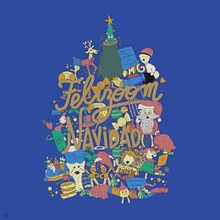 FELIZoom NAVIDAD. Een project van Digitale illustratie van Sofia Vieira - 15.12.2021