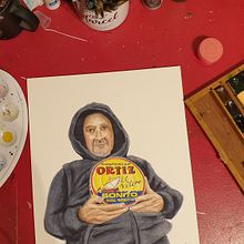 Retrato en Acuarela . Fine Arts, Creativit, Portrait Drawing, Product Photograph, Portrait Photograph, Photographic Lighting, Traditional illustration, and Watercolor Painting project by David Quiñones - 01.12.2021