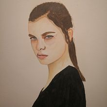 O meu primeiro Retrato em aquarela a partir de uma fotografia. Pintura em aquarela projeto de Ana Quintas - 12.01.2021