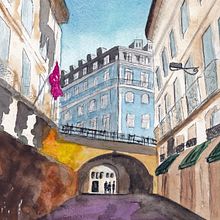My project in Architectural Illustration with Watercolor course. Animação 2D projeto de jackie_francis - 13.01.2021