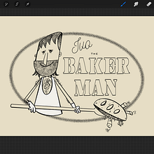 My bread is a BOMB! Ivo the baker man. Traditional illustration project by Massimino Sam - 01.13.2021