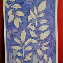 Negative Watercolor Painting for Botanical Illustration - piece number 2. Botanical Illustration project by Beatriz Prol - 01.18.2021