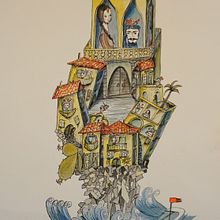 Illustrierte Geschichten: Die Legende von einer Liebe zwischem einem sarazenischen Prinzen und einer sizilianischen Prinzessin. Un proyecto de Ilustración tradicional de Heide Fennert - 13.01.2021