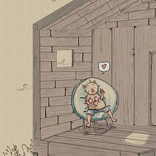 Cuento Los 3 Cerditos . Ilustrație tradițională de Jesús Henrique Villarreal Villalobos - 01.13.2021