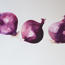 watercolour veg. Traditional illustration, and Watercolor Painting project by Helen Georgina - 01.13.2021
