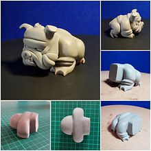 Bulldrog (bulldog/bullfrog). Projekt z dziedziny Rzeźba i Projektowanie zabawek użytkownika Abrie Pieterse - 11.02.2021