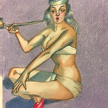 Da un dipinto di Gil Elvgrenl: Sweet Sue 1963. Figure Drawing, and Pencil Drawing project by Luca Antinori - 01.13.2021