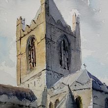 Christ Church Cathedral Dublin. Architectural Illustration, Ink Illustration, Sketching, and Watercolor Painting project by Giancarlo Machado - 01.14.2021