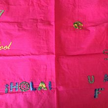 Mi Proyecto del curso: Letras bordadas: el hilo como herramienta gráfica. Un projet de Broderie , et Design textile de pascale Maquestiau - 15.01.2021