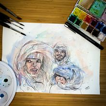 Misturei meu estilo com o que aprendi no curso.. Un projet de Aquarelle de debycardu - 15.01.2021