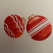 Baubles. Un proyecto de Pintura a la acuarela de Susan Marsh - 15.01.2021