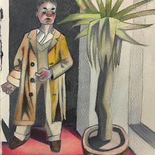 Uomo e pianta in interno. Drawing, Figure Drawing, and Pencil Drawing project by Luca Antinori - 01.15.2021