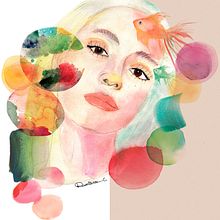 My project in Illustrated Portrait in Watercolor course . Lukisan Cat Air proyek oleh rosellina - 01.15.2021