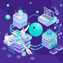 Isometric style for Evadav. Un projet de Gestion de la conception de Irina Zakharova - 16.01.2021