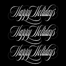 Happy Holidays. Un progetto di Calligrafia, Disegno digitale, Design di loghi, Graphic design, Design tipografico, H, lettering, Illustrazione vettoriale, Lettering, Lettering digitale e Tipografia di Eduardo Mejía - 21.12.2020