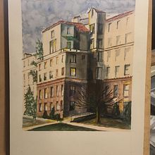 My project in Architectural Sketching with Watercolor and Ink course. Projekt z dziedziny  Architektura użytkownika Donna Katz - 16.01.2021