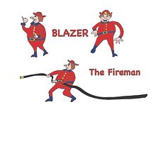 Meet Blazer the fireman. My final project in Introduction to the Creation of Cartoon Style Characters course. Un progetto di Character design, Disegno digitale e Disegno di Carla Paping - 16.01.2021