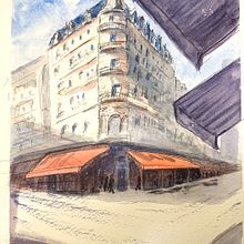 My project in Architectural Sketching with Watercolor and Ink course. Projekt z dziedziny Malowanie akwarelą użytkownika Robert Chassé - 21.01.2021