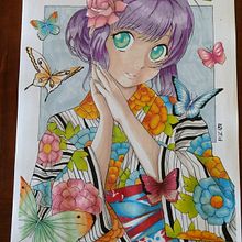 Mi Proyecto del curso: Coloreado con marcadores para dibujo manga. Drawing project by Mayka Muñoz Ruiz - 01.17.2021