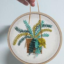 Samambaia 3D. Embroider project by Denise M G Dias - 01.17.2021