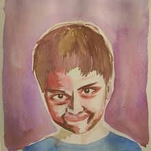 O meu Retrato artístico em aquarela. Pintura em aquarela projeto de Ana Quintas - 17.01.2021