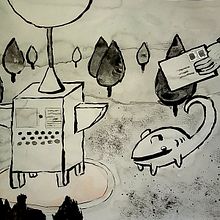 My project in India Ink Illustration with Japanese Influence course. Ink Illustration project by cathalijn - 01.17.2021