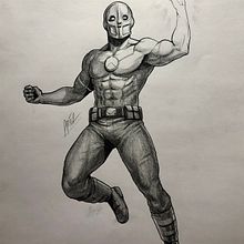 Proyecto final: Ilustración para cómics: anatomía de un superhéroe. Traditional illustration project by Andres Ramirez - 01.17.2021