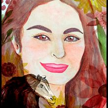 lily and sunflowers. Un progetto di Pittura ad acquerello di Eli Candiani - 17.01.2021