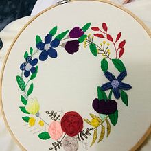 Corona de flores. . Embroider project by Jessica Acosta R. - 01.17.2021