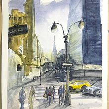 NY. Watercolor Painting project by slippig - 01.18.2021