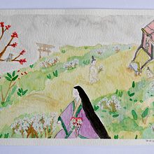 Meu projeto do curso: Ilustração em aquarela com influência japonesa. Watercolor Painting project by Laura Shibukawa - 01.17.2021