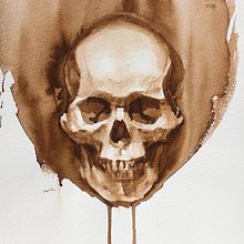 Art Anatomy: The Skull. Artistic Drawing, Editorial Illustration, Figure Drawing, Fine Arts, Traditional illustration, Painting, Portrait Drawing, and Watercolor Painting project by Michele Bajona - 01.18.2021