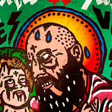 Estampita de San José. Traditional illustration, and Digital Illustration project by woodcutter Manero - 01.19.2021