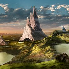 Páramo de Dragones. Matte Painting project by Luis León Huarcaya - 01.20.2021