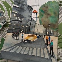 Mi Proyecto del curso: Paisajes urbanos en acuarela. Un progetto di Pittura ad acquerello di julinote - 22.01.2021