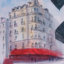 My project in Architectural Sketching with Watercolor and Ink course. Un progetto di Design, DIY, Disegno, Fiber Art, Bozzetti e Pittura ad acquerello di Nataliya - 22.01.2021