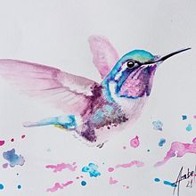 Proyecto Acuarela artística para aves: Varios pájaros. Traditional illustration, Watercolor Painting, Realistic Drawing, and Naturalistic Illustration project by Arabel - 01.21.2021