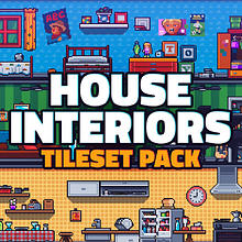 Pixel Art Tileset: House Interiors. Een project van Videogame-ontwikkeling, Videogame-ontwerp, Pixel art y Videogames van Daniel Benítez - 09.01.2020