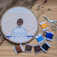 Meu projeto do curso: Técnicas para bordar cabelos em 3D. Embroider project by Carol Vilamaro - 01.21.2021