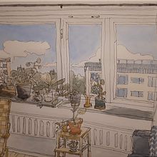 Livingroom II. Un progetto di Pittura ad acquerello di Jessica Helander - 22.01.2021