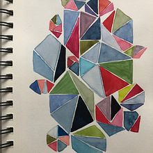 Geometric stuff. Un progetto di Pittura ad acquerello di Audrey Normand - 22.01.2021