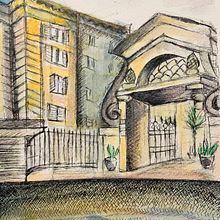 My project in Architectural Sketching with Watercolor and Ink course. Traditional illustration project by Laura Di Stefano - 01.22.2021