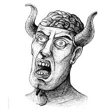Scared Demon. Un progetto di Illustrazione con inchiostro di Guilherme Blesio - 23.01.2021