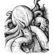 Octopus. Traditional illustration & Ink Illustration project by Guilherme Blesio - 01.23.2021