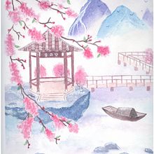 Mi Proyecto del curso: Ilustración en acuarela con influencia japonesa. Un progetto di Creatività di lucero_jh - 23.01.2021
