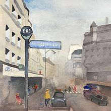 My project in Urban Landscapes in Watercolor course. Watercolor Painting project by Susan Singer - 01.22.2021