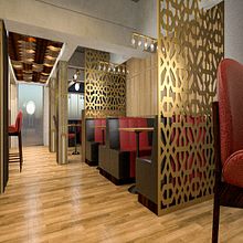 Ruby's Restaurant Proyecto. Un proyecto de Diseño 3D y Decoración de interiores de Priscila Pedre - 01.09.2020