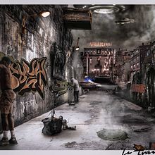 Dejando huella. Street Art, Film, Video, TV, Photographic Composition, Creativit, Graphic Design, Set Design, Digital Photograph, Photomontage, Children's Illustration, and Matte Painting project by Sergio Hernández Fernández - 01.23.2021