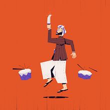 Yemen Bara'a Dance Ein Projekt aus dem Bereich Design von Figuren und Traditionelle Illustration von Mohand al-attab - 08.10.2020